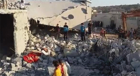 aspecto que presenta la aldea siria sitiada por terroristas Los terroristas se ensañan contra dos aldeas sitiadas en Siria